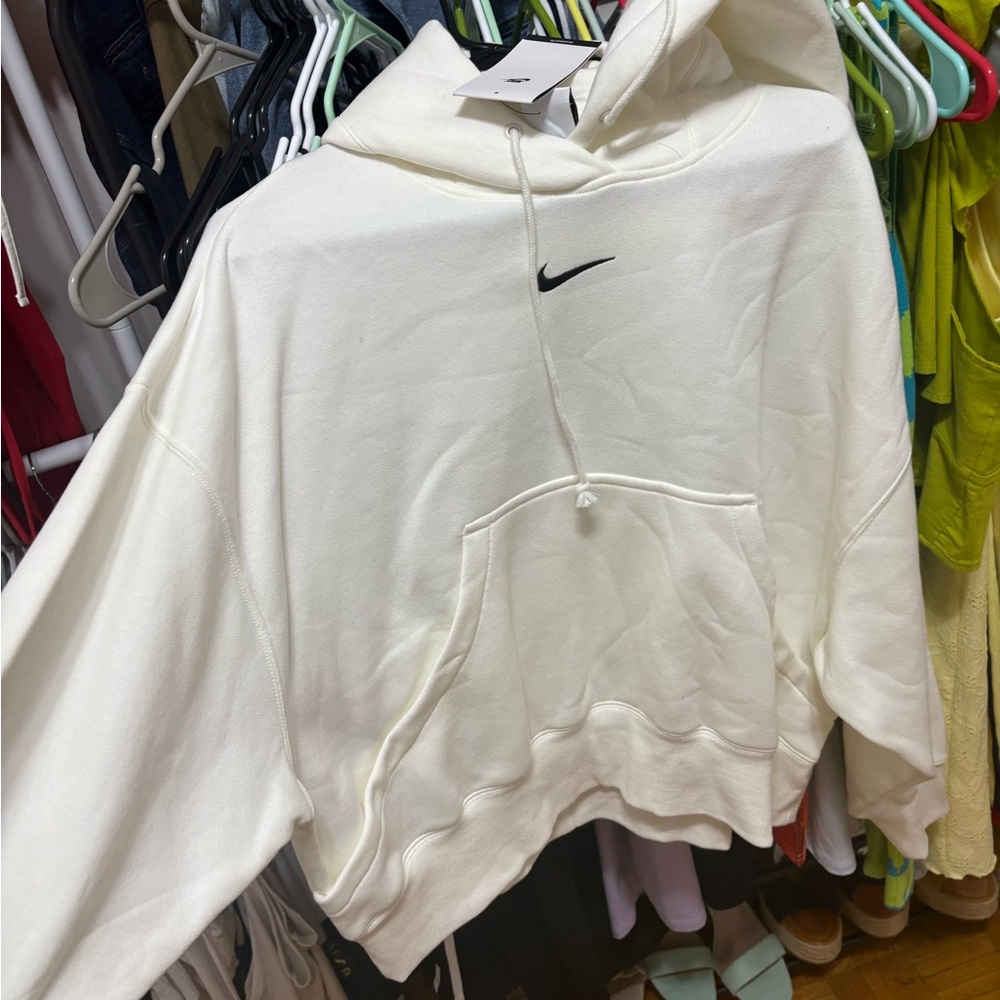 Nike Cream Hoodie with Black Logo